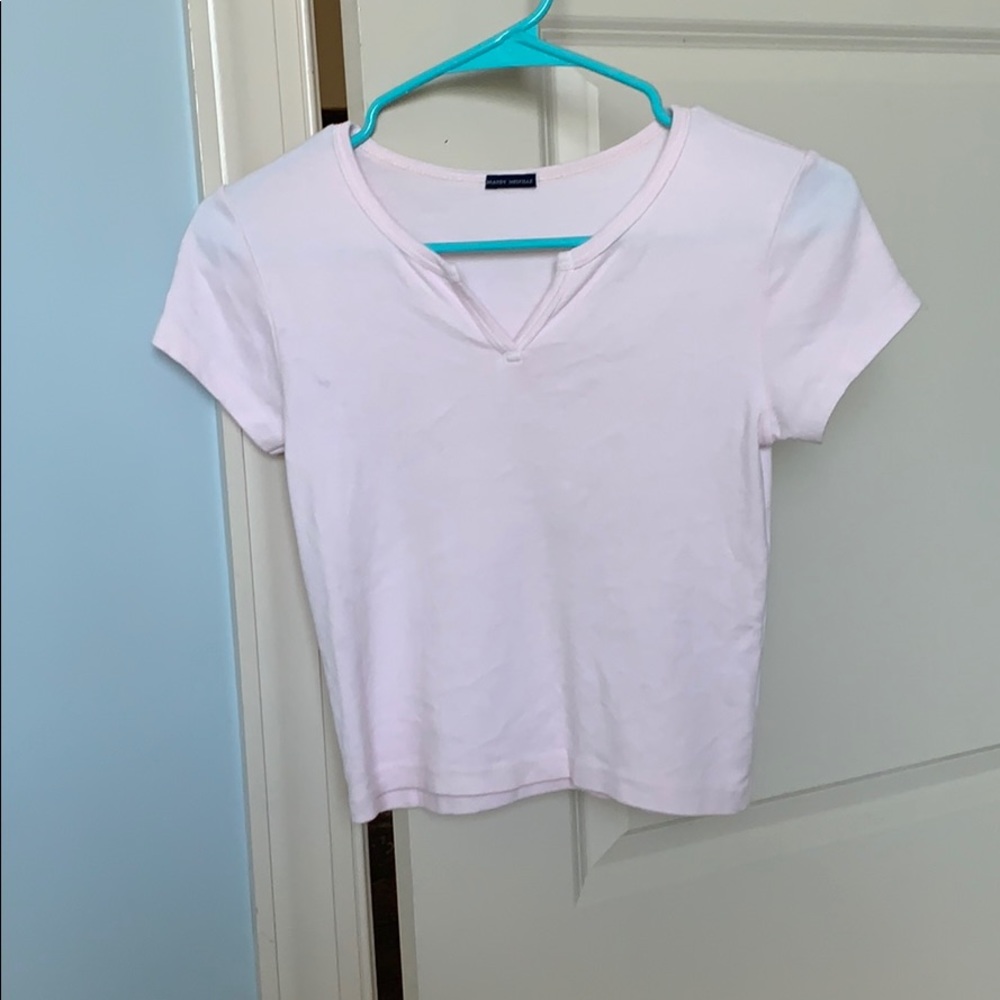 brandy melville baby pink ashlyn top
